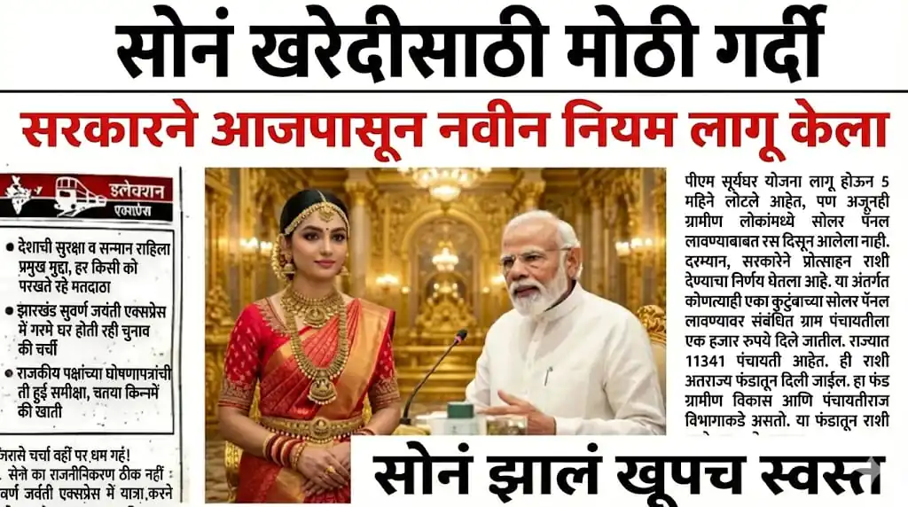 सोन्याच्या भावात मोठी ऐतिहासिक घसरण; सोन्याचे आजचे ताजे दर जाहीर, येथे पहा Gold Silver Price Today 2026